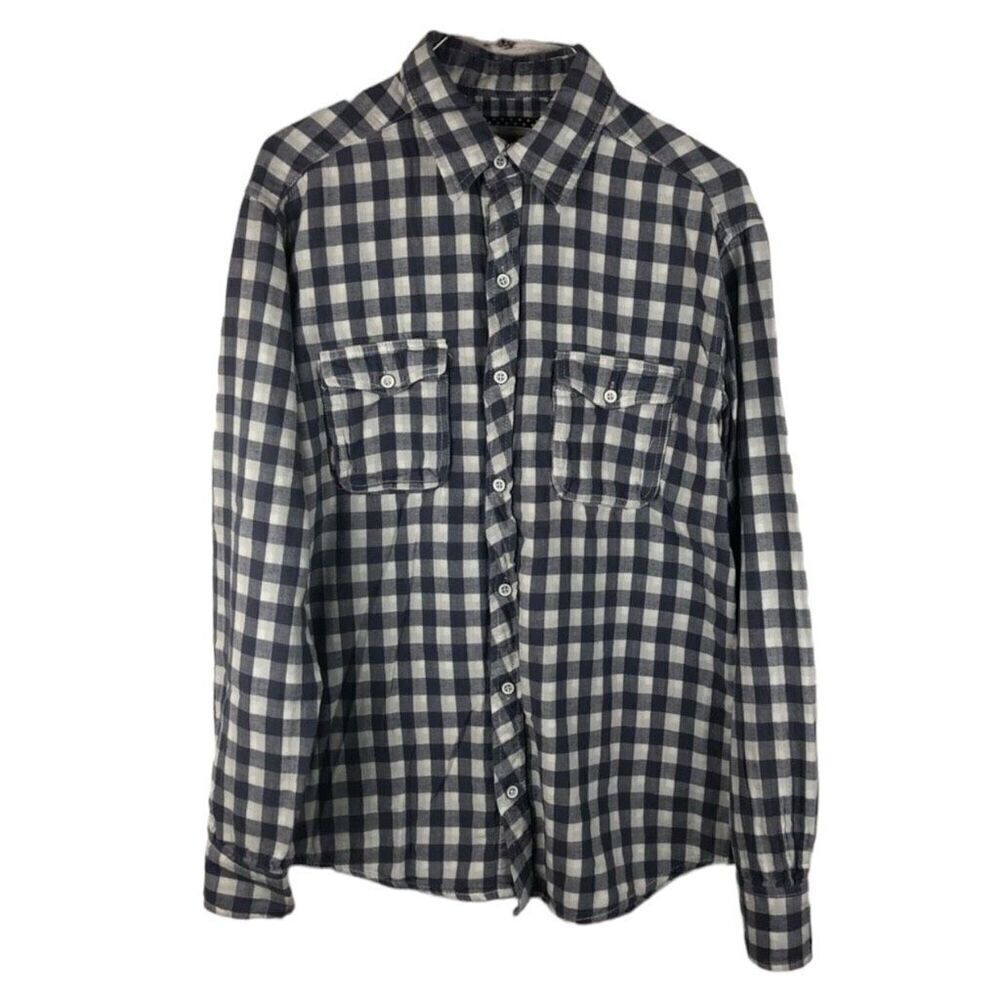 Hudson & Barrow Mens checkered casual shirt size Medium